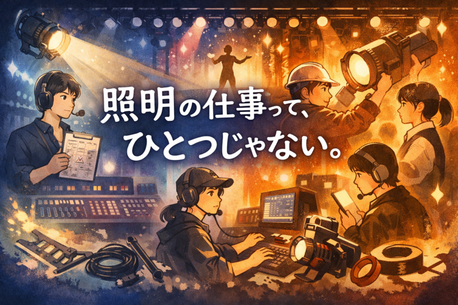 照明のしごとってひとつじゃない。